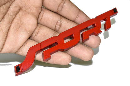 Car Oxygen - Sport Logo Sticker for All Cars, Metal (Red)