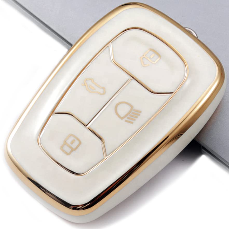 TPU Key Cover Compatible for Tata Nexon, Harrier, Altroz, Tigor BS6, Punch, Safari 2021, Safari Gold 4 Button Smart Key Cover