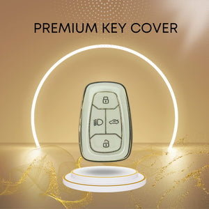 TPU Leather Car Key Cover Compatible with Tata Nexon, Harrier Punch,  Safari, Altroz