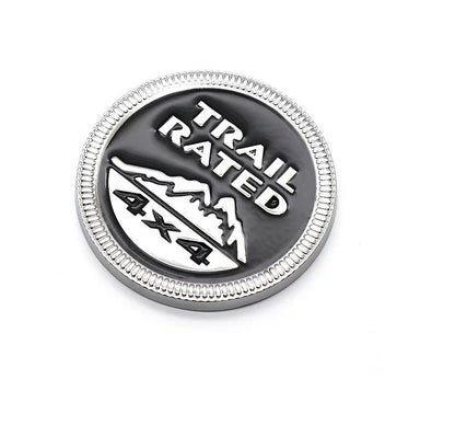 3D Trail Rated Red and Black Badge Emblem Sticker Decal for JeepCar Bike SUV Mobile Laptop (6 cm)