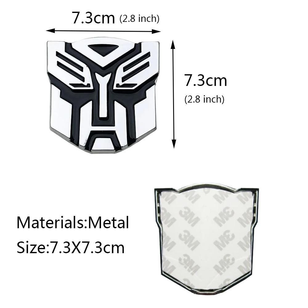 Transformers 3D Style Pure Metal Car Decorative Stickers Auto Accessories