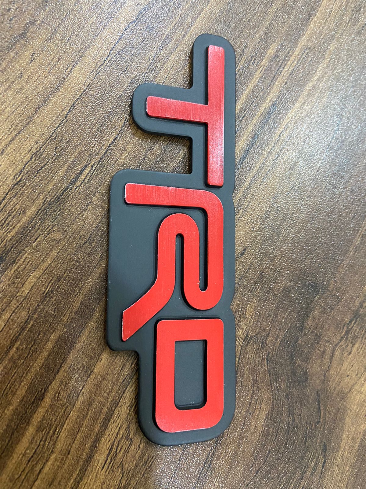 3D Laxury TRD Logo Shield Badge Emblem Sticker Body Side Badge for All Cars - Metal- Black Red