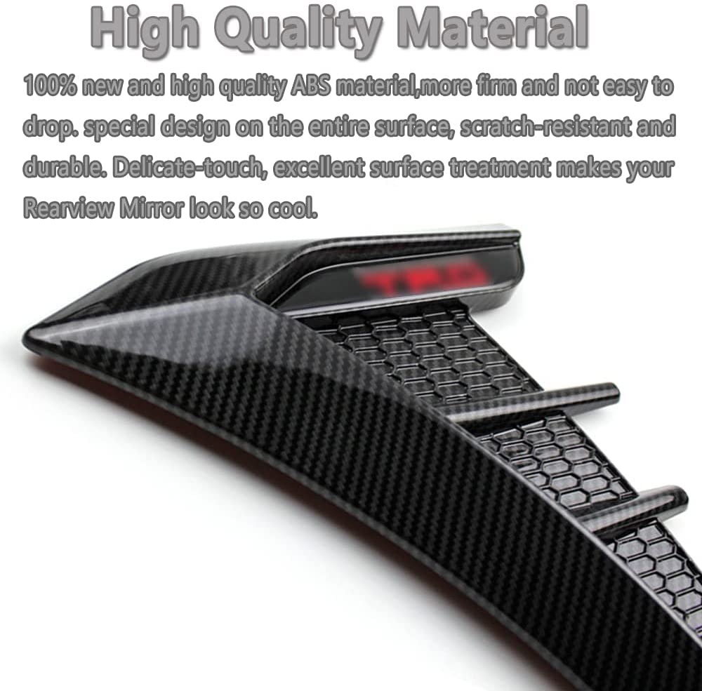 ABS Carbon Fiber Car Fender Side Vents Fender Stickers Decorative Air Flow Intake Hole Grille Spoiler Auto Exterior Accessories