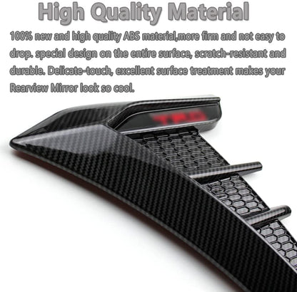 ABS Carbon Fiber Car Fender Side Vents Fender Stickers Decorative Air Flow Intake Hole Grille Spoiler Auto Exterior Accessories
