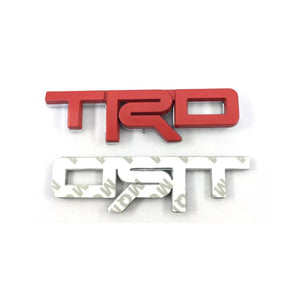 CarOxygen 3D Metal TRD Emblem Logo Badge Side Sticker/Sports Decorative Vehicle Sticker (Black)