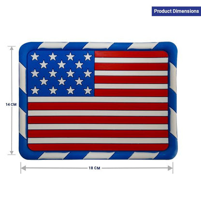 Car Oxygen - Anti-Slip / Anti Skid Car Dashboard Mats, Universal For All Cars, US Flag, Silicone, 1 Piece