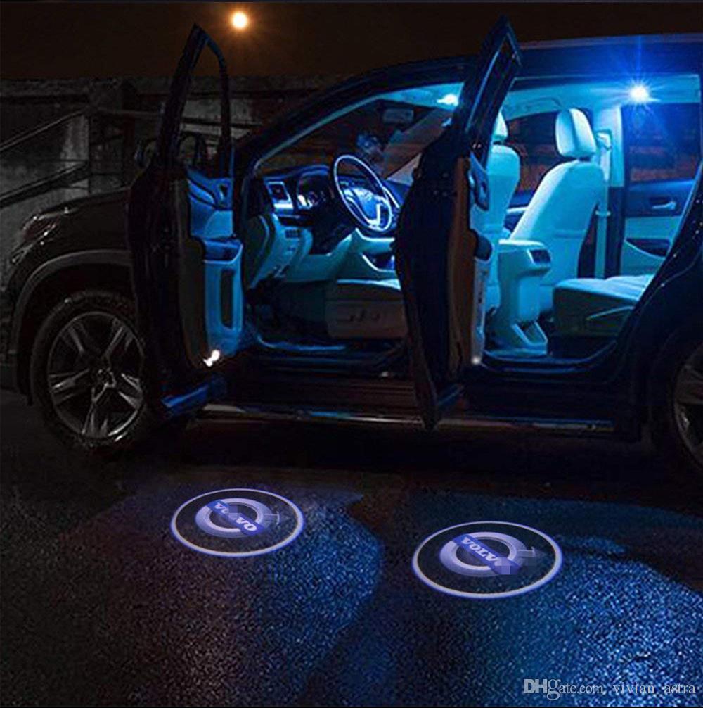 2Pcs LED Car Door Welcome Light Projector Logo Laser Ghost Lamp Bulb For Volvo V60 V40 V70 XC60 XC90 S80 S60 S90 S80L S60L