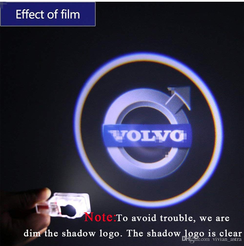 2Pcs LED Car Door Welcome Light Projector Logo Laser Ghost Lamp Bulb For Volvo V60 V40 V70 XC60 XC90 S80 S60 S90 S80L S60L