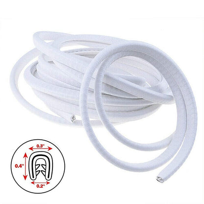 CarOxygen - U Shape Edge Trim Rubber Strip Seal Protector Car Door Guards (16 ft / 5 m)