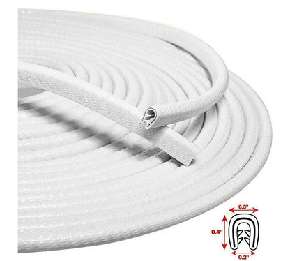CarOxygen - U Shape Edge Trim Rubber Strip Seal Protector Car Door Guards (16 ft / 5 m)